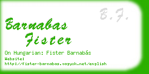 barnabas fister business card